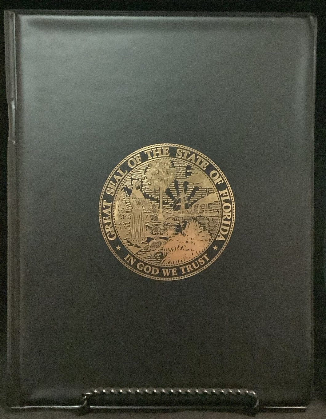 Gloss Gold State Seal Padfolio