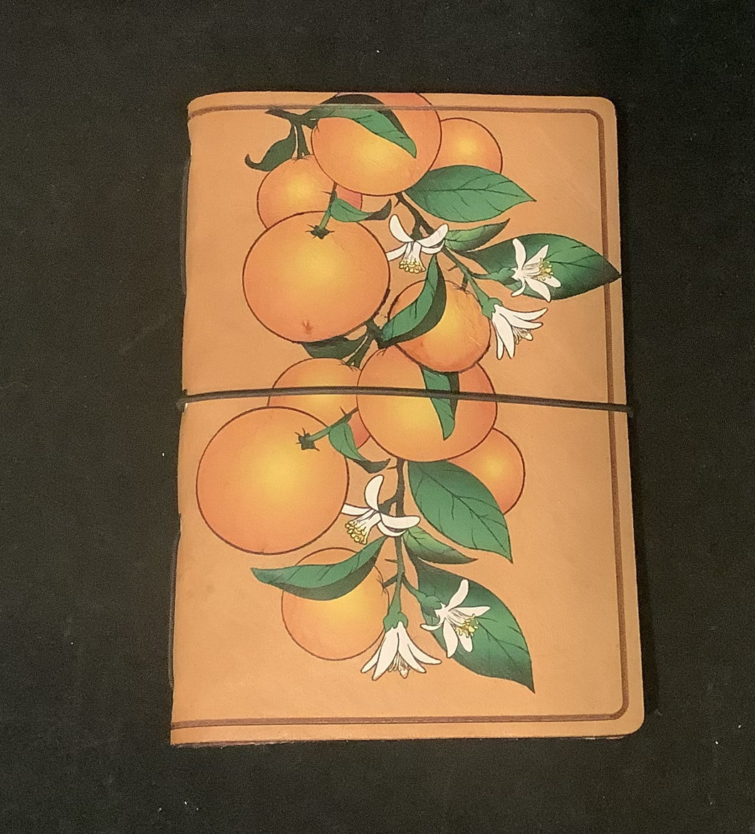 Orange Blossom Leather Travel Journal