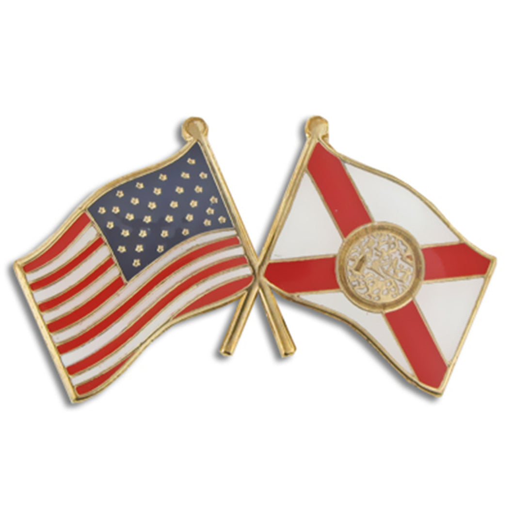 Lapel Pin Friendship Double Flags