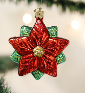 Ornament Poinsettia Star OWC