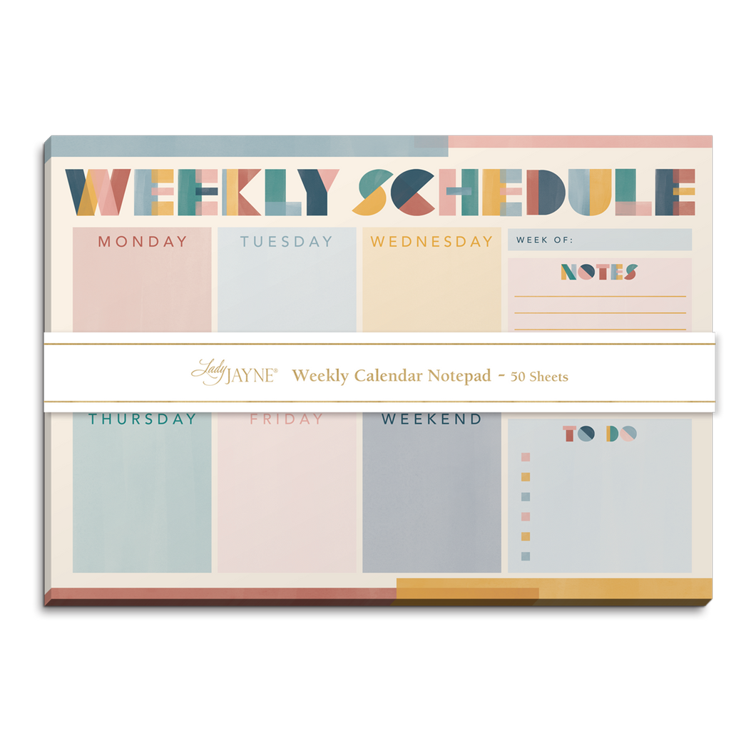 Lady Jayne Weekly Calendar Notepad