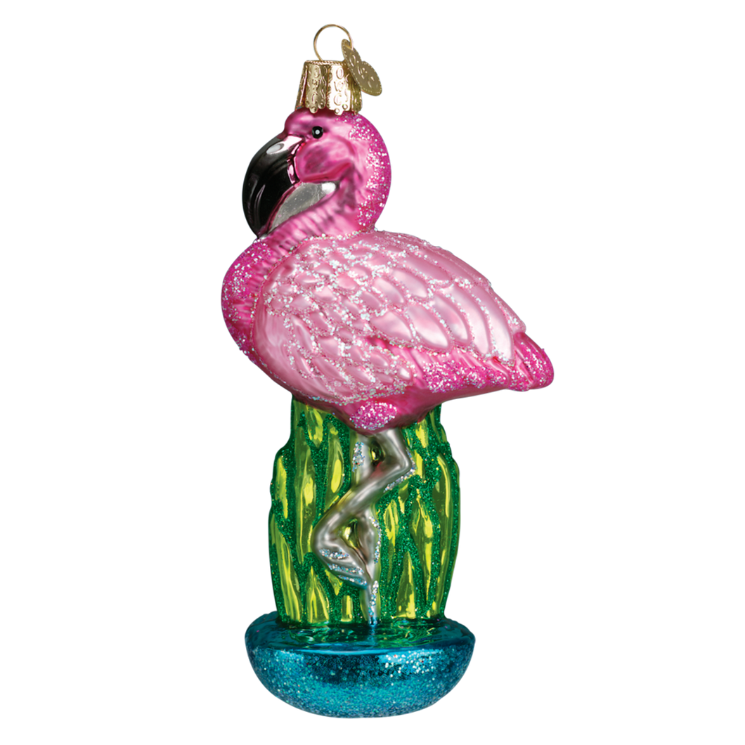 Ornament Flamingo Glass OWC