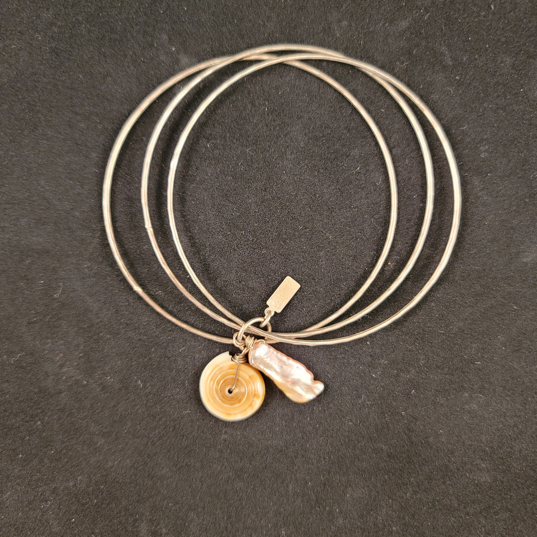 Bangle Set Pearl Shell Combo