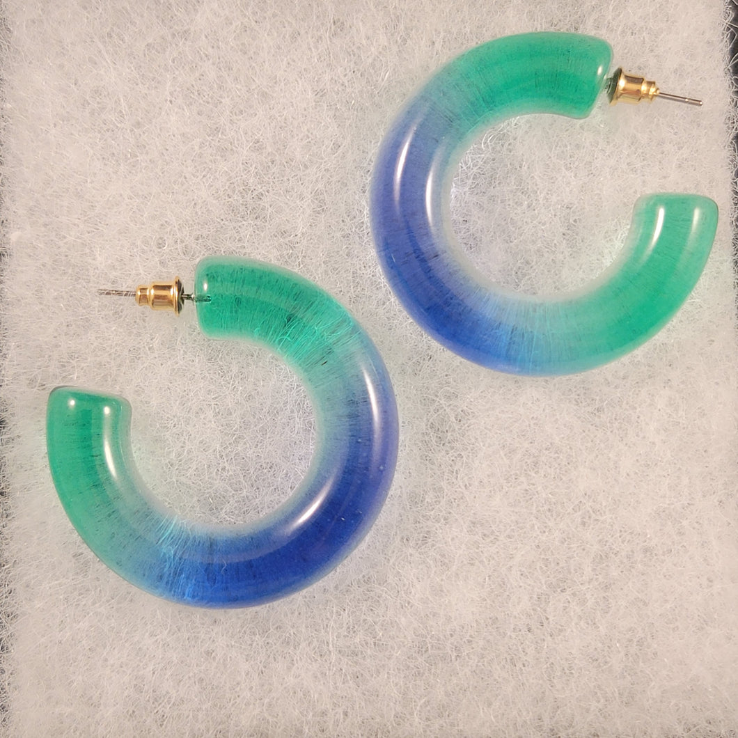 Hoop Earrings Dual Colored