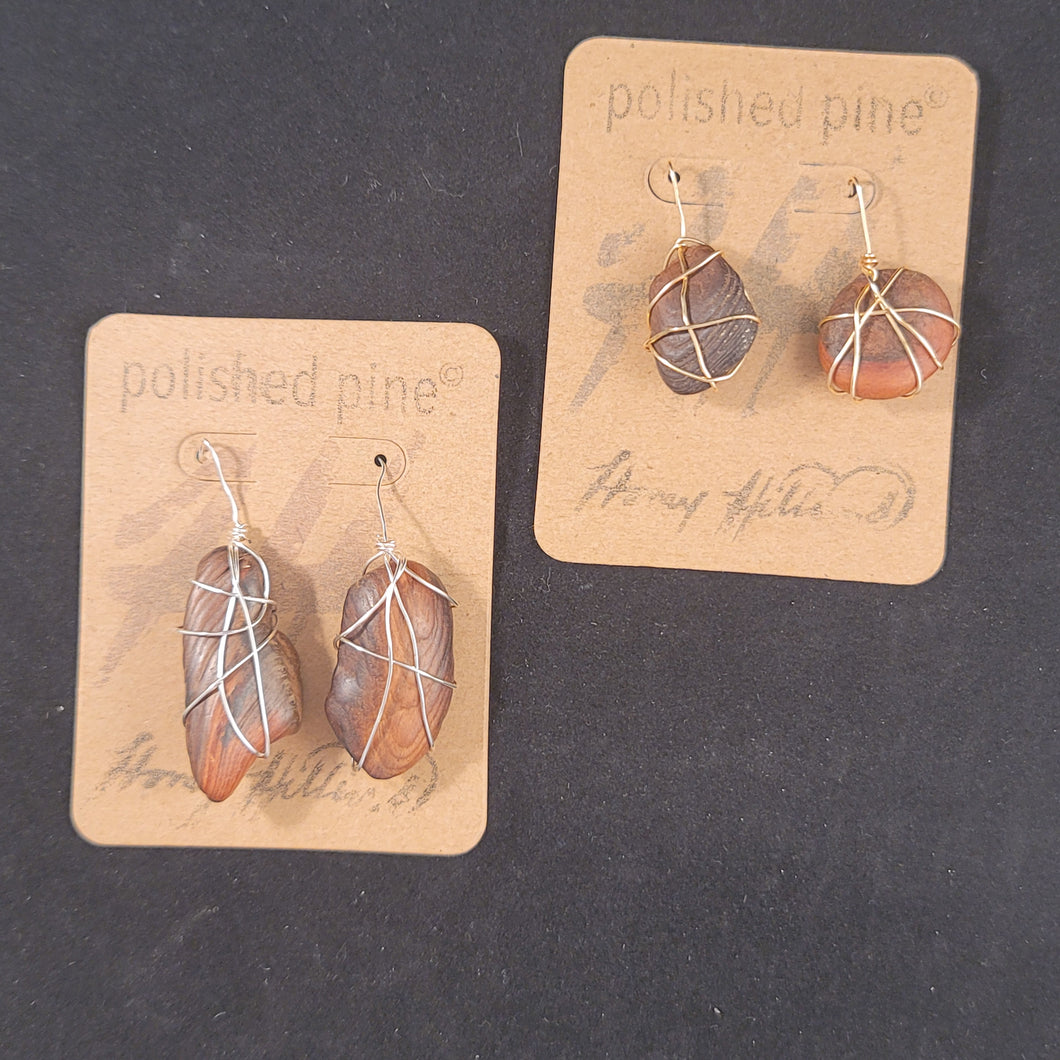 Earrings Polished Pine