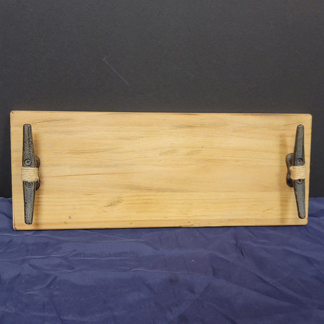 Serving Tray With Cleats Wood