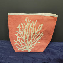 Load image into Gallery viewer, Tote Coral Pink/White Large
