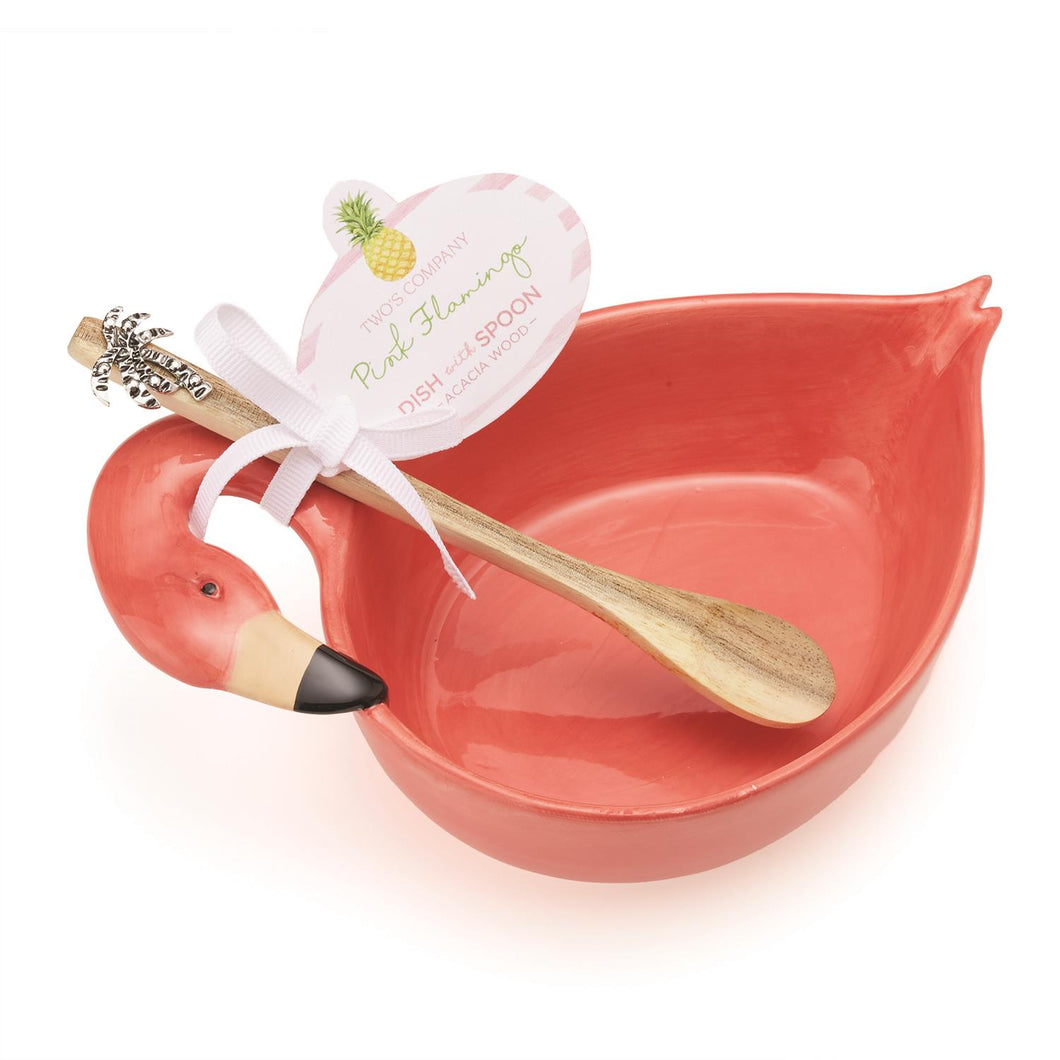 Dish Flamingo With Spoon