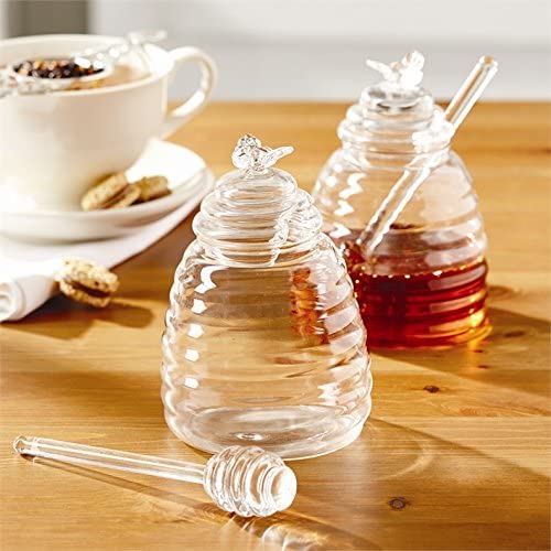 Jar Glass Honey With Dip Stick