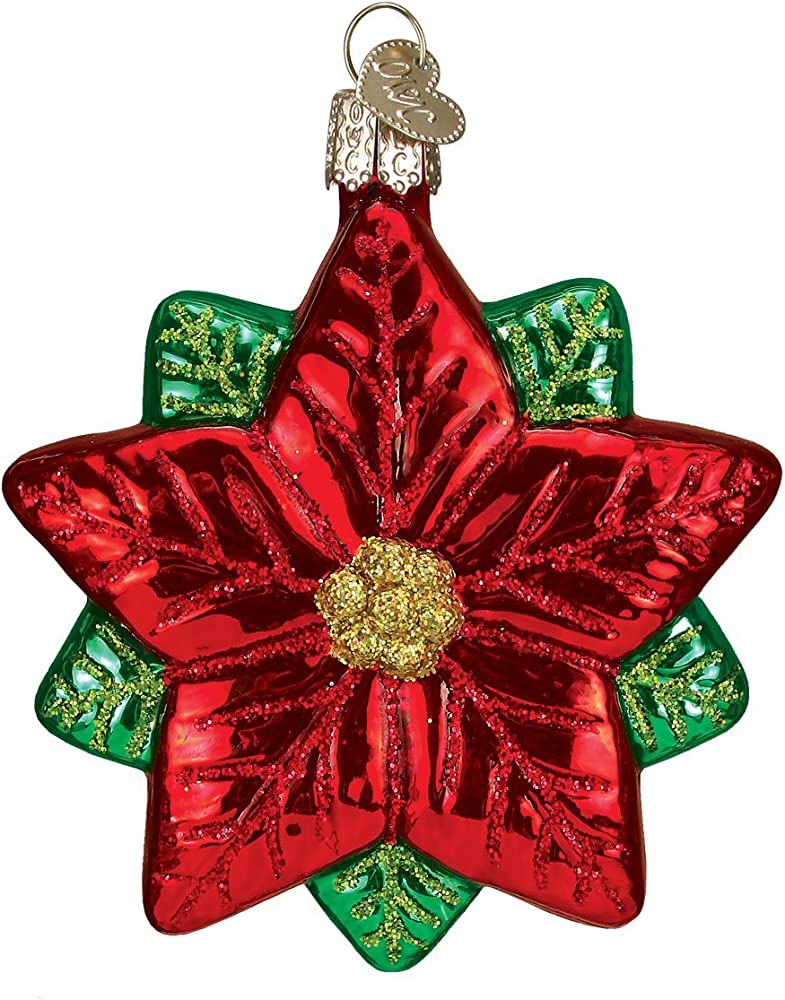 Ornament Poinsettia Star OWC