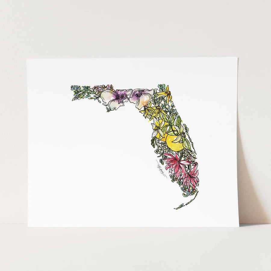 Florida Watercolor Print