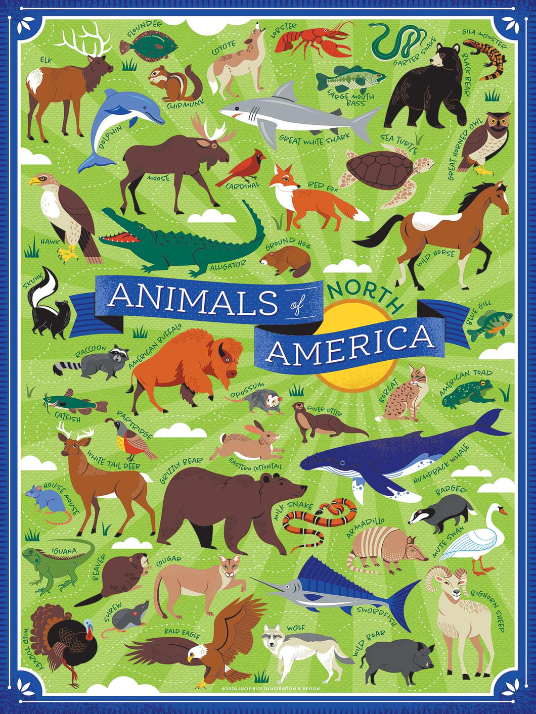 Puzzle Animals of North America