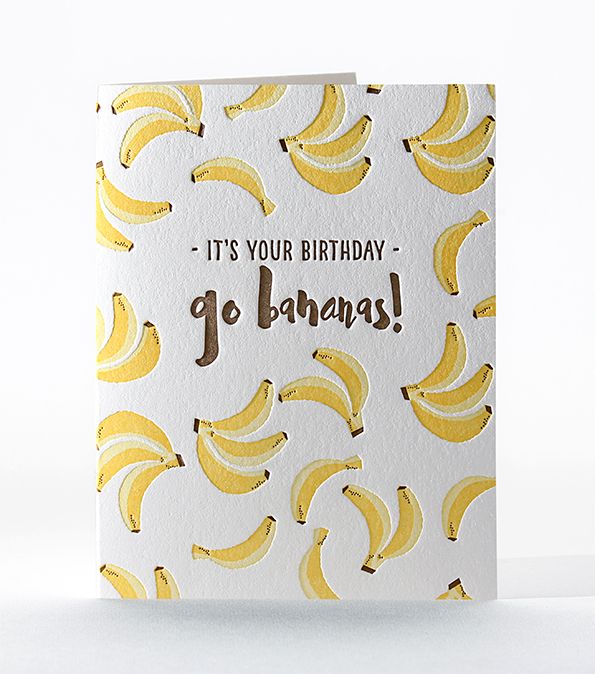 Birthday Bananas Notecard