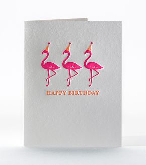 Festive Flamingos Notecard