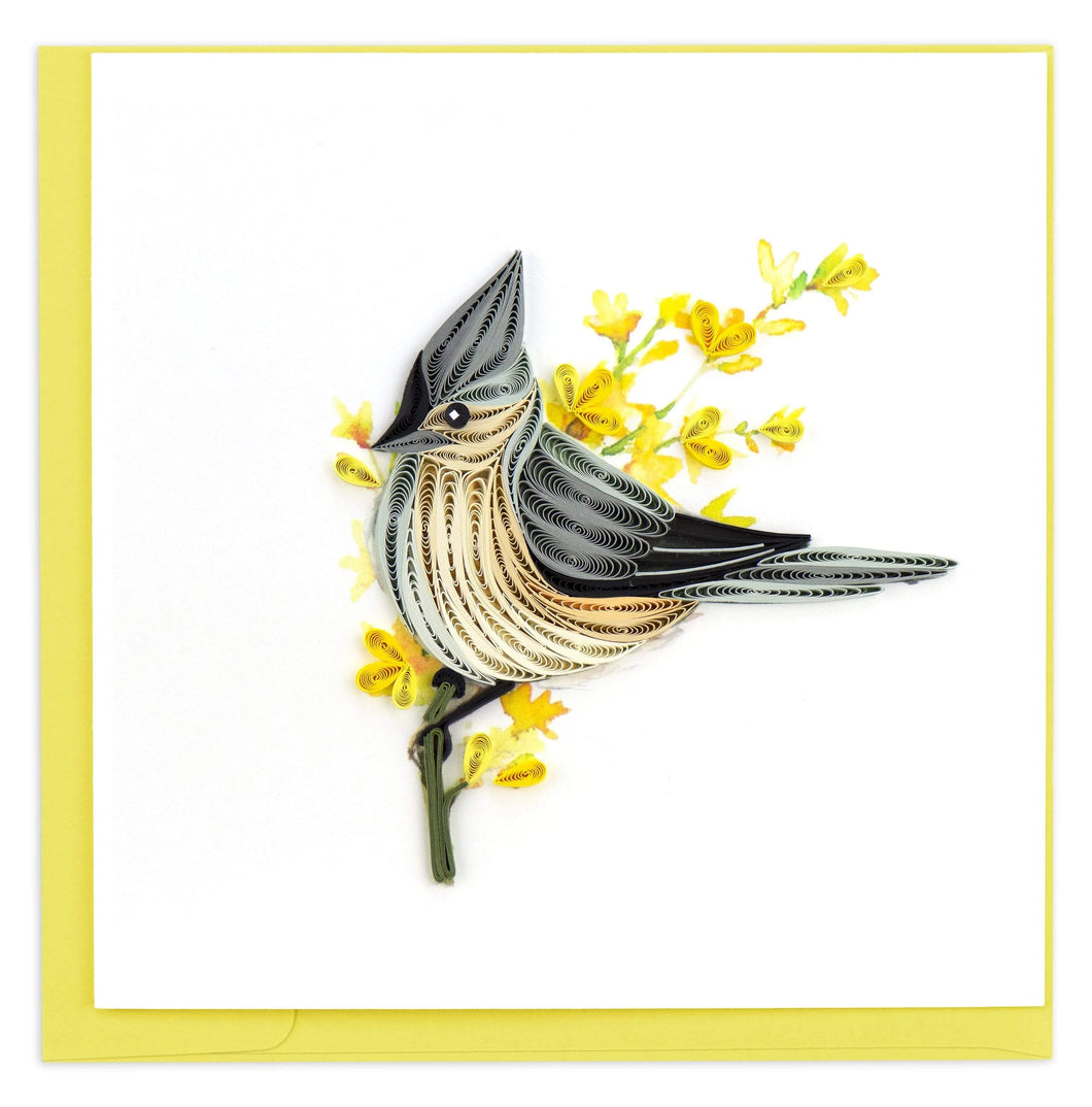 Notecard Quilling Tufted Titmouse