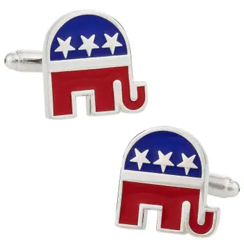 Cufflink Elephant Republican